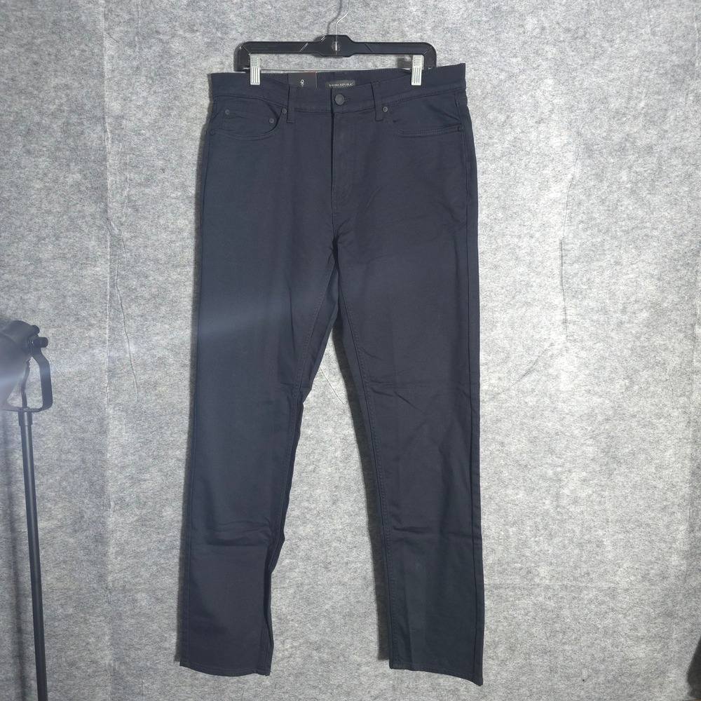 Banana Republic 5 Pocket Pant Mens 34x34 Black Straight Leg Casual 1620338 NEW